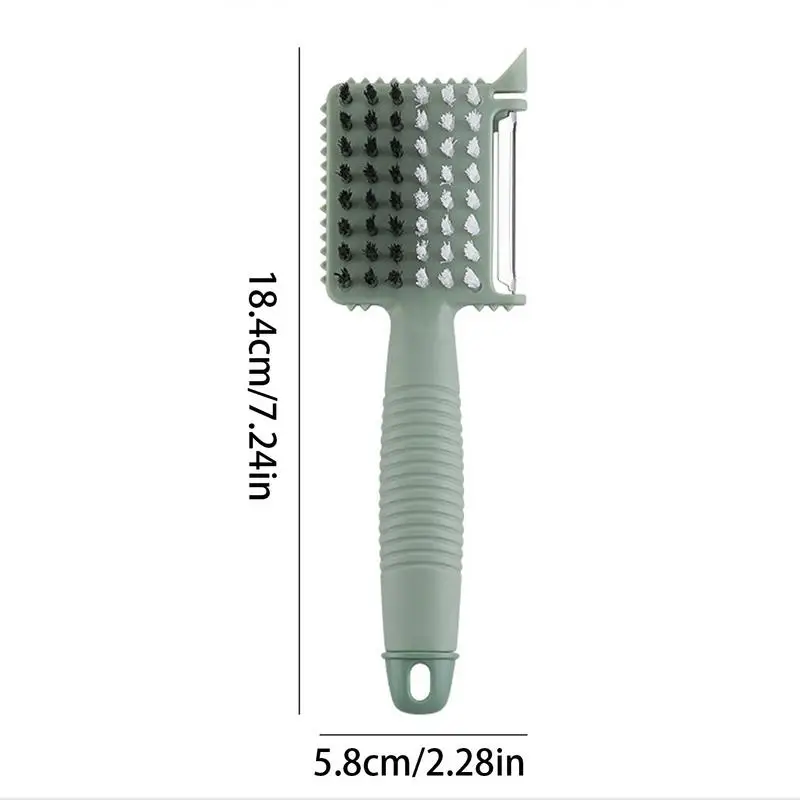 Fruit And Vegetable Peeler Multifunctional Food Peeler Vegetable Scrubber Fruit Peeler With Brush Practical Hand Peeler For image 6