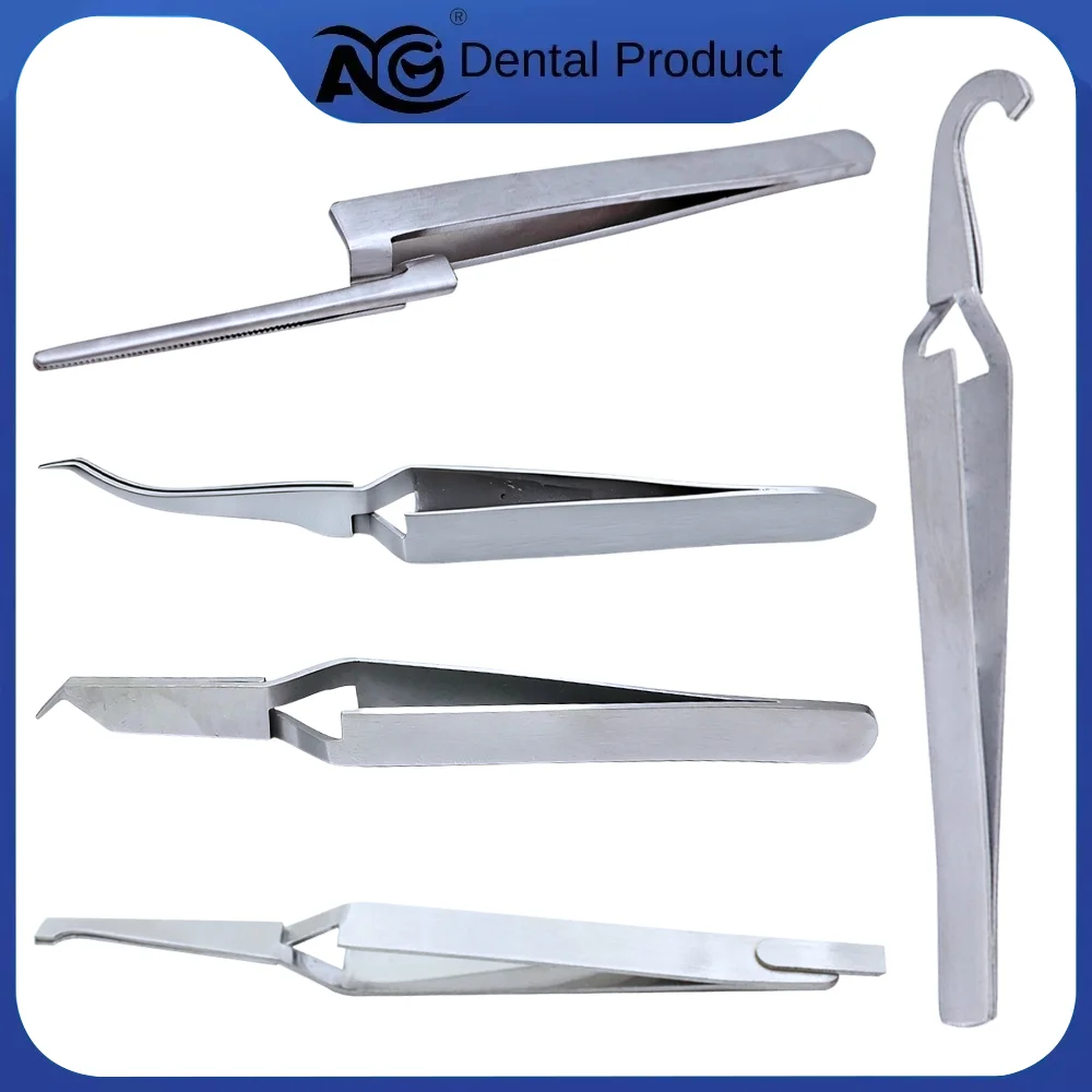 AG Dental Bonding Tweezer Orthodontic Bracket Holder Placer Stainless Steel Instrument for Accurate Braces Positioning