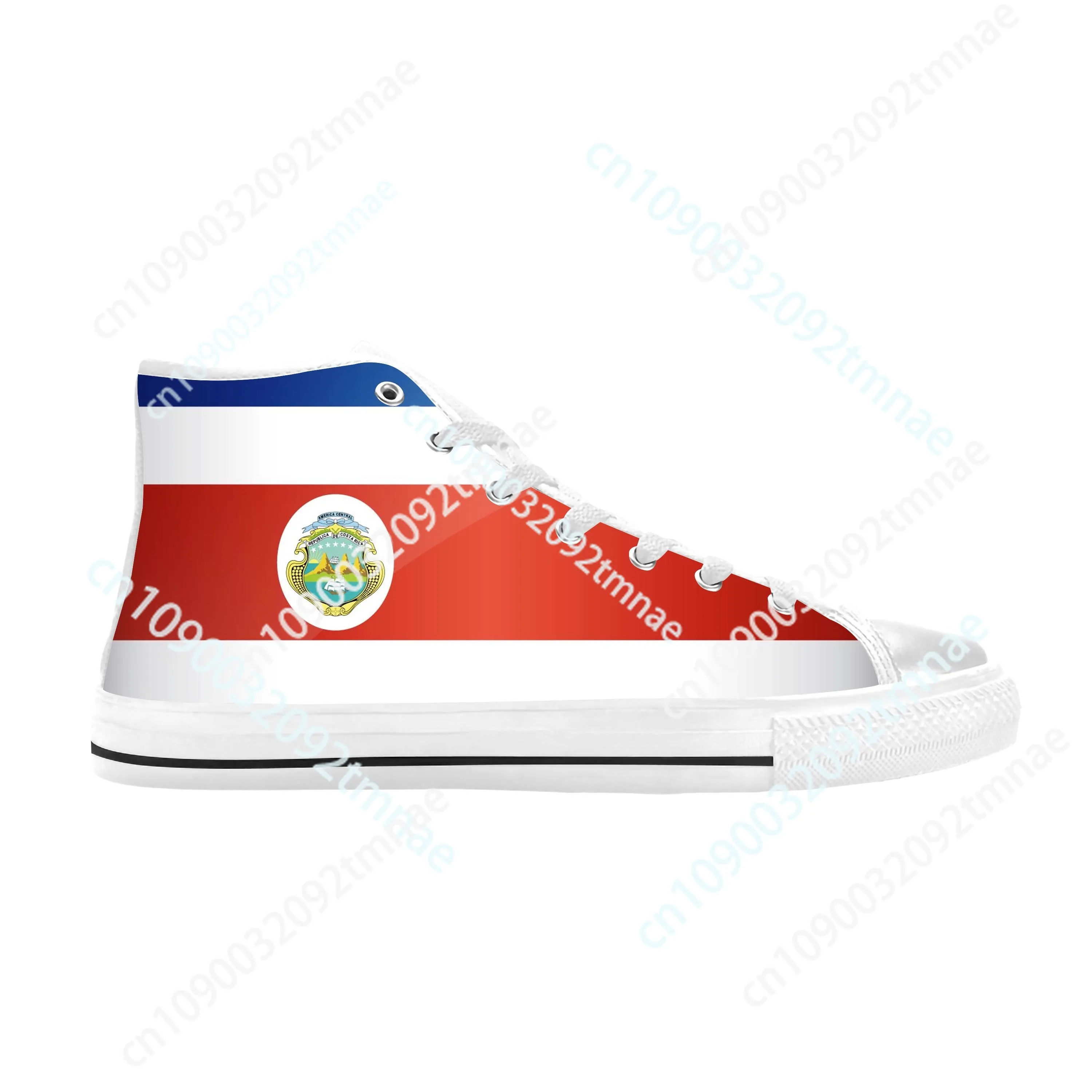 

Hot Costa Rica Rican Flag Patriotic Pride Fashion Casual Cloth Shoes High Top Comfortable Breathable Custom Men Women Sneakers