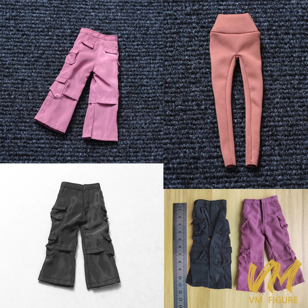 Lunghezza pantaloni 11 cm Pantaloni da lavoro Pantaloni stile casual Pantaloni da yoga Vestiti Modello Soldato femminile Action Figure Corpo Bambole Giocattolo