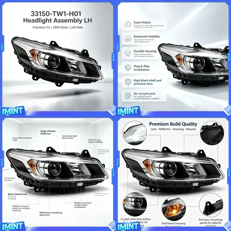 Car Front Headlight LH for 2012 2013 2014 2015 FB2 FB3 Headlamp Assembly OEM 33150-TW1-H01 33100-TW1-H01