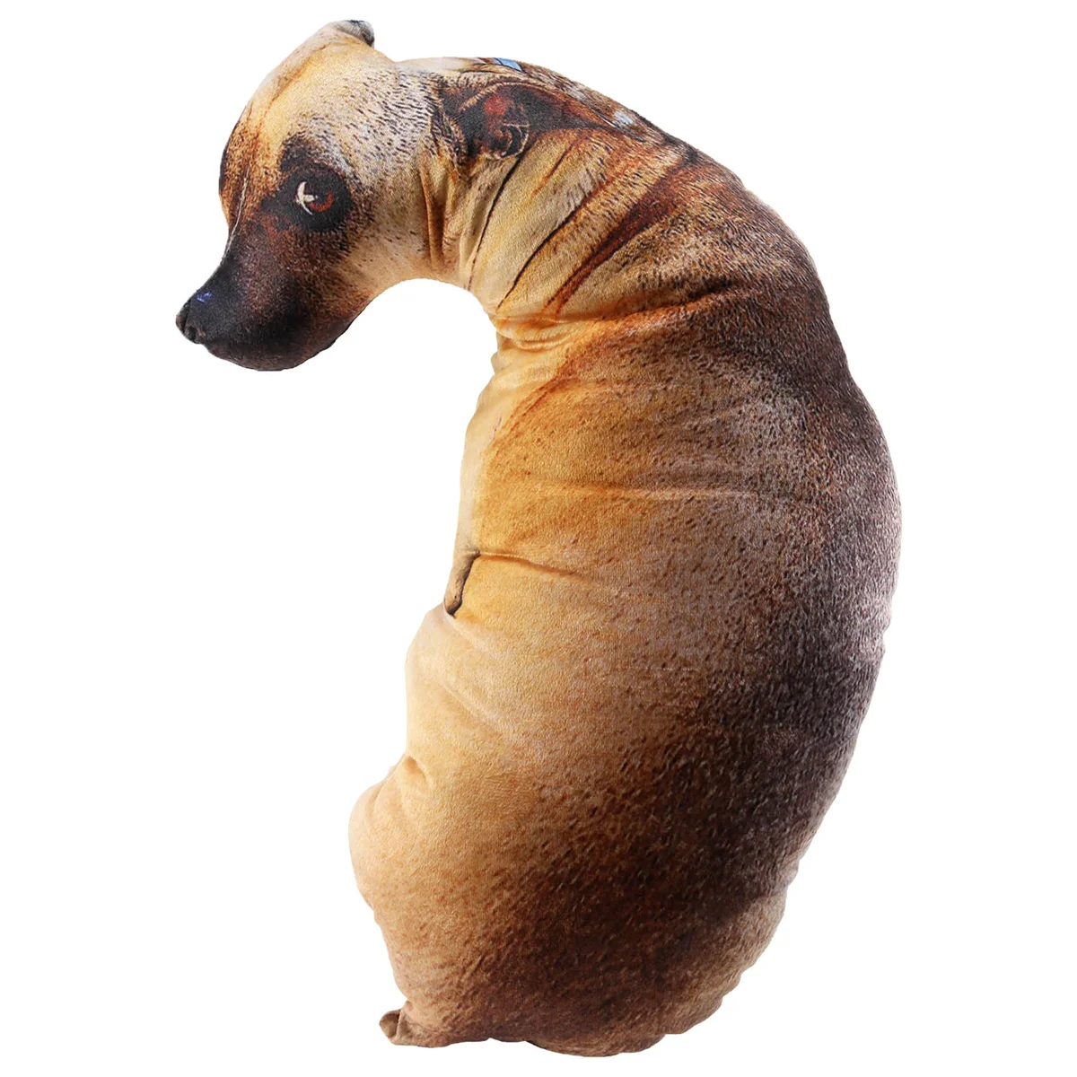 Cuscino da tiro stampato con cane curvato carino 3D Animale realistico Cane divertente Cosplay Cuscino giocattolo preferito dai bambini per la casa