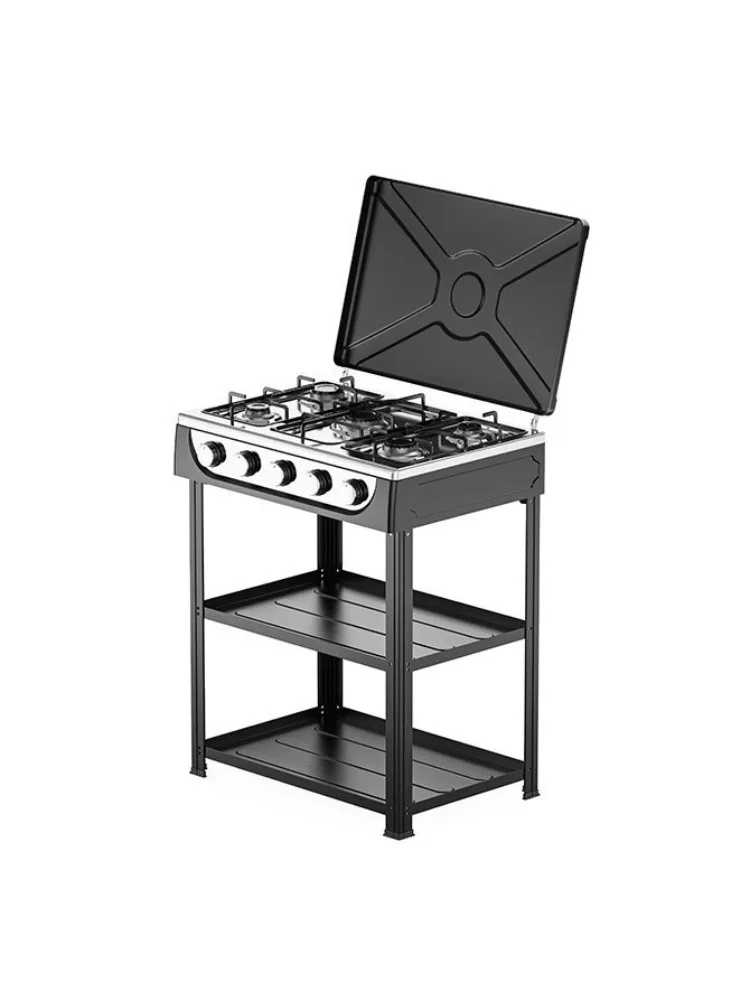 Fogão a gás portátil de forno alto, elétrico, 5 queimadores, pressão, fogão a gás, estufa, mesa, fogão a gás