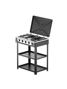 Fogão a gás portátil de forno alto, elétrico, 5 queimadores, pressão, fogão a gás, estufa, mesa, fogão a gás