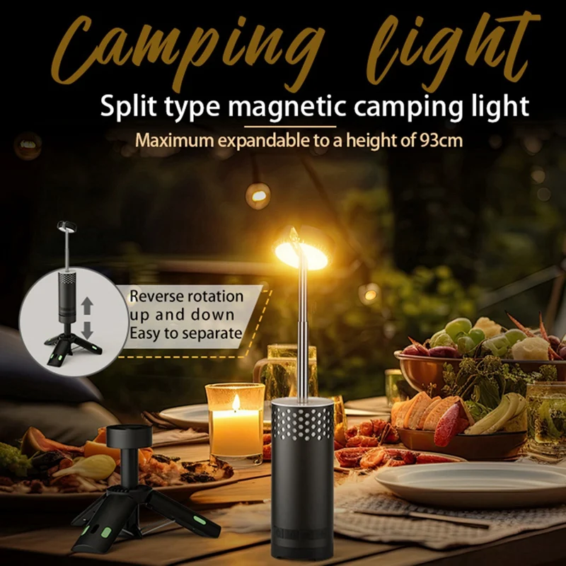 Outdoor Camping Light,Telescopic 10000Mah Rechargeable Camping Tent Lamp For Outdoor, Work Light ,Emergency,Car Repair