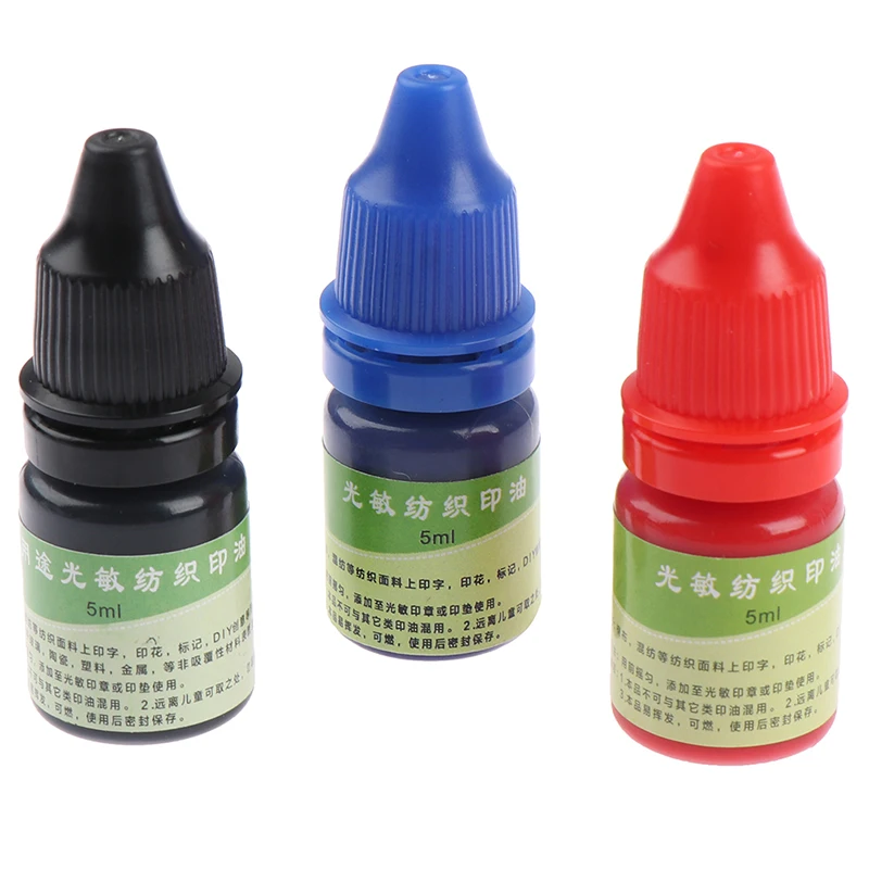 1PC 5ml Textile Clothes Waterproof Ink Special Ink For Students Children Name Stamp