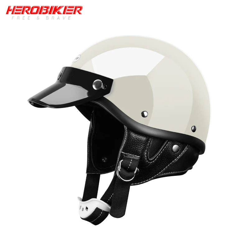 Motorcycle Retro Half Face Helmet Moto Riding Motorcycle Breathable Racing Off Road Helmet Casco Moto Capacete Casque