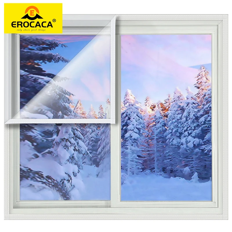 

EROCACA Window Heat Insulation film Warm film in winter Self-Adhesive mucosa protective transparent Soft glass film For window