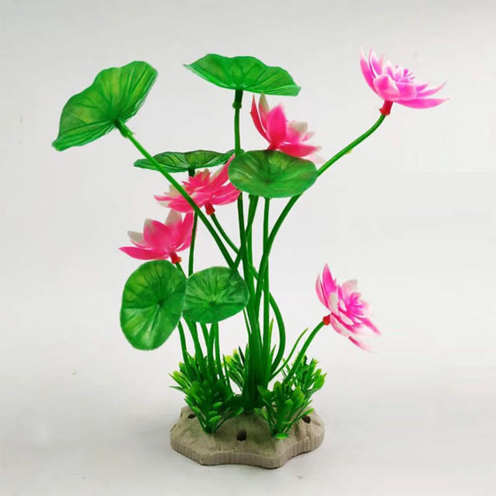 

Artificial Lotus Resin Flower Decorations Durable Non Toxic Unfadeable Aquarium Plants Home Office Adornment Vivid Simulation