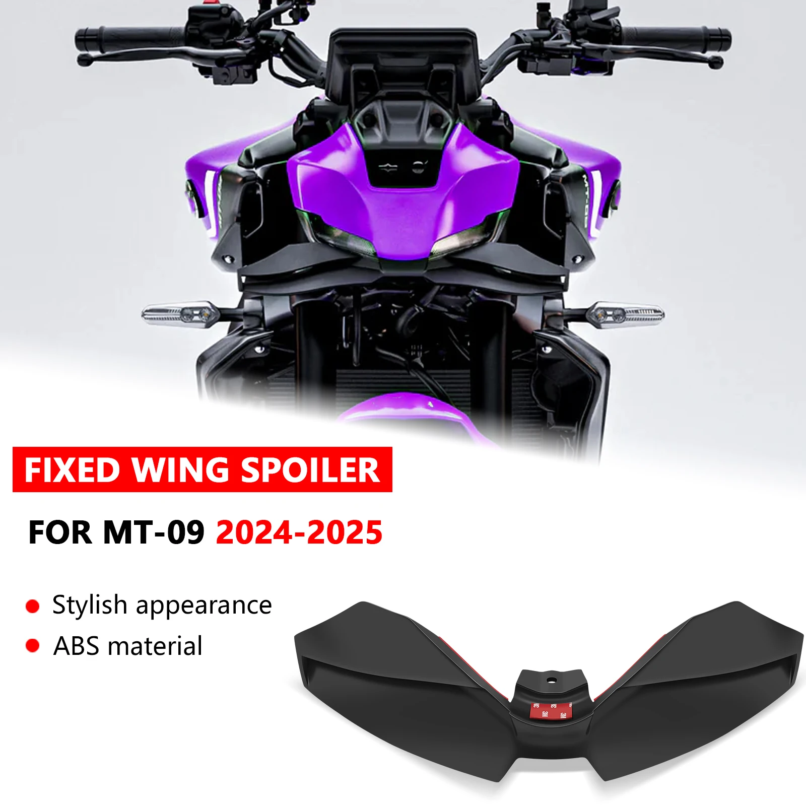 

Для MT 09 MT09 SP 2024 2025 новые аксессуары, прижимная пластина из углеродного волокна, передний спойлер для мотоцикла, аэродинамический комплект переднего спойлера