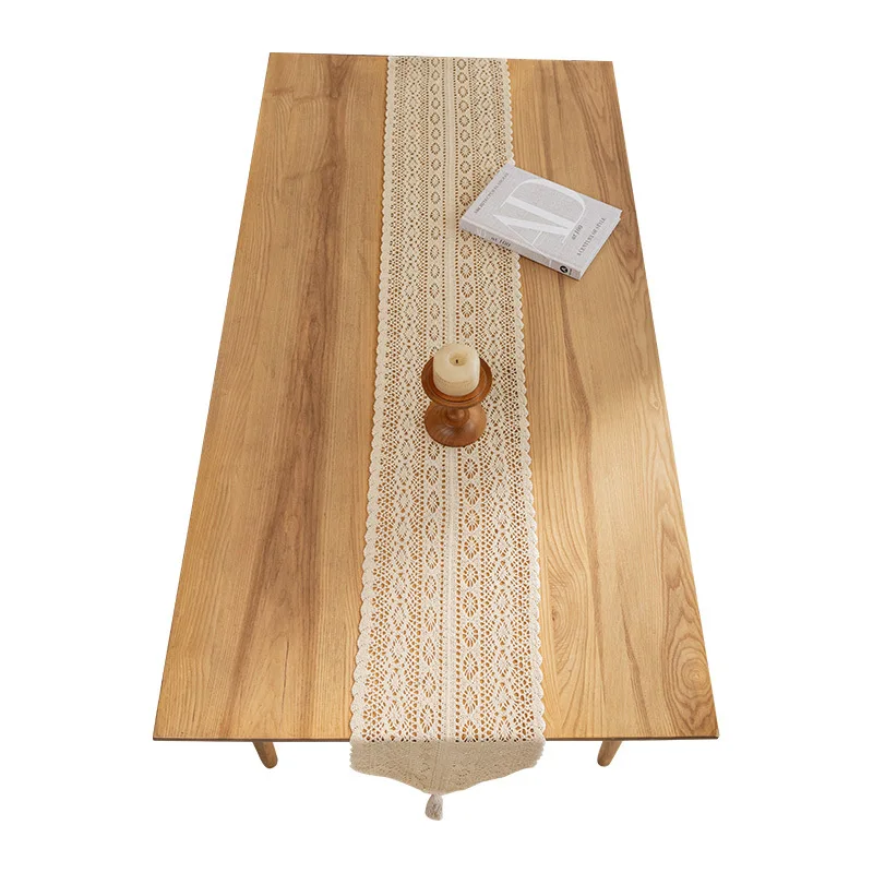 

Table Runner American Country Style Hollow Vintage Cotton Thread Crochet Table Runner Lace Tablecloth Forest Style