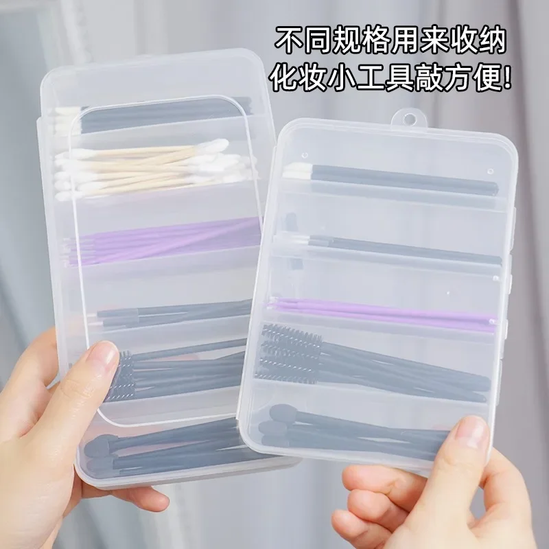 Clear 5/6-grid Portable Plastic Hair Clips Jewelry Storage Box  Accessories Organizer Household Travel Supplies With Dust Proof