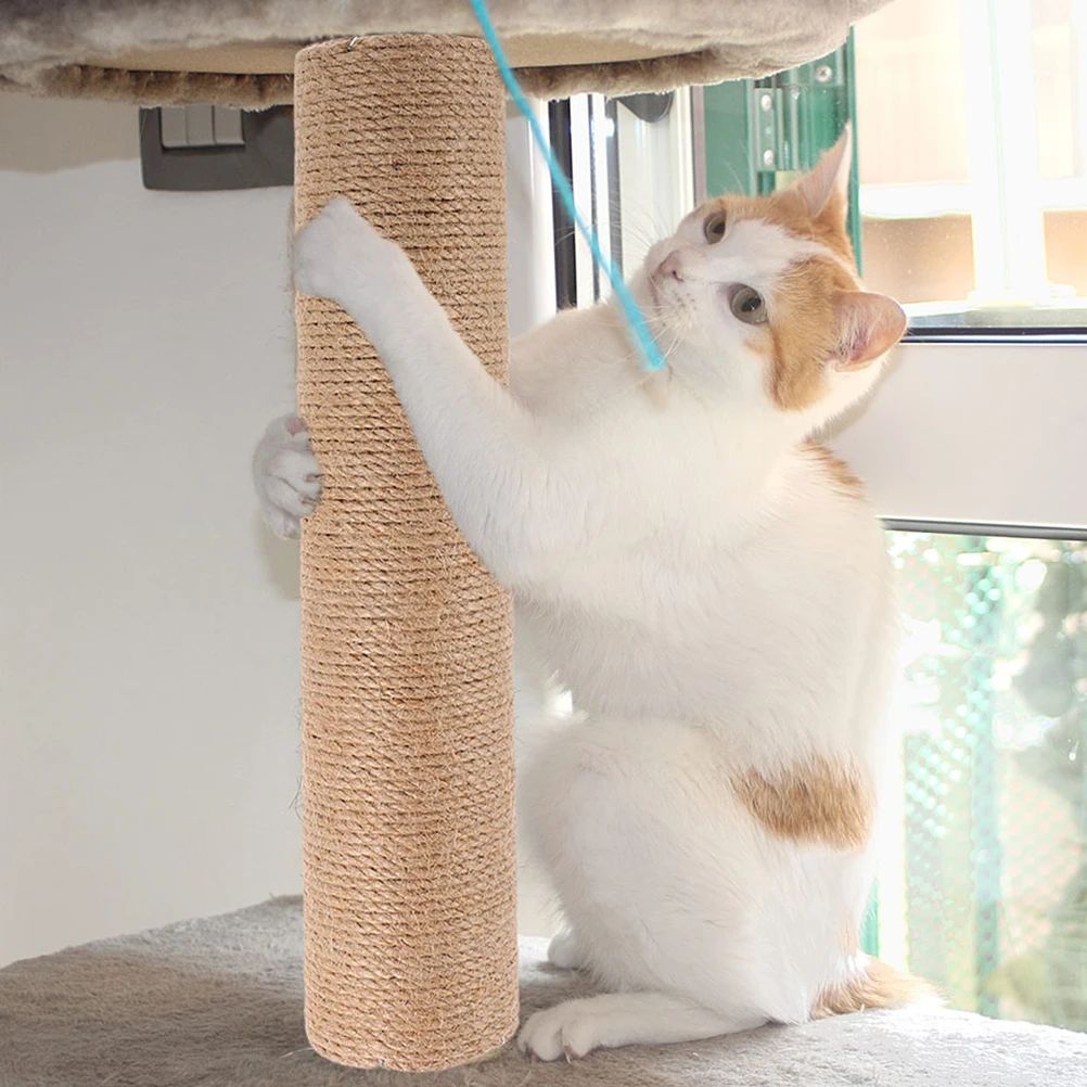 

2 Pcs Cat Scratching Post Replacement Sisal Rope Accessories Tree Parts for Wall Mounted Corner Scratcher Ideal Exercise Spot