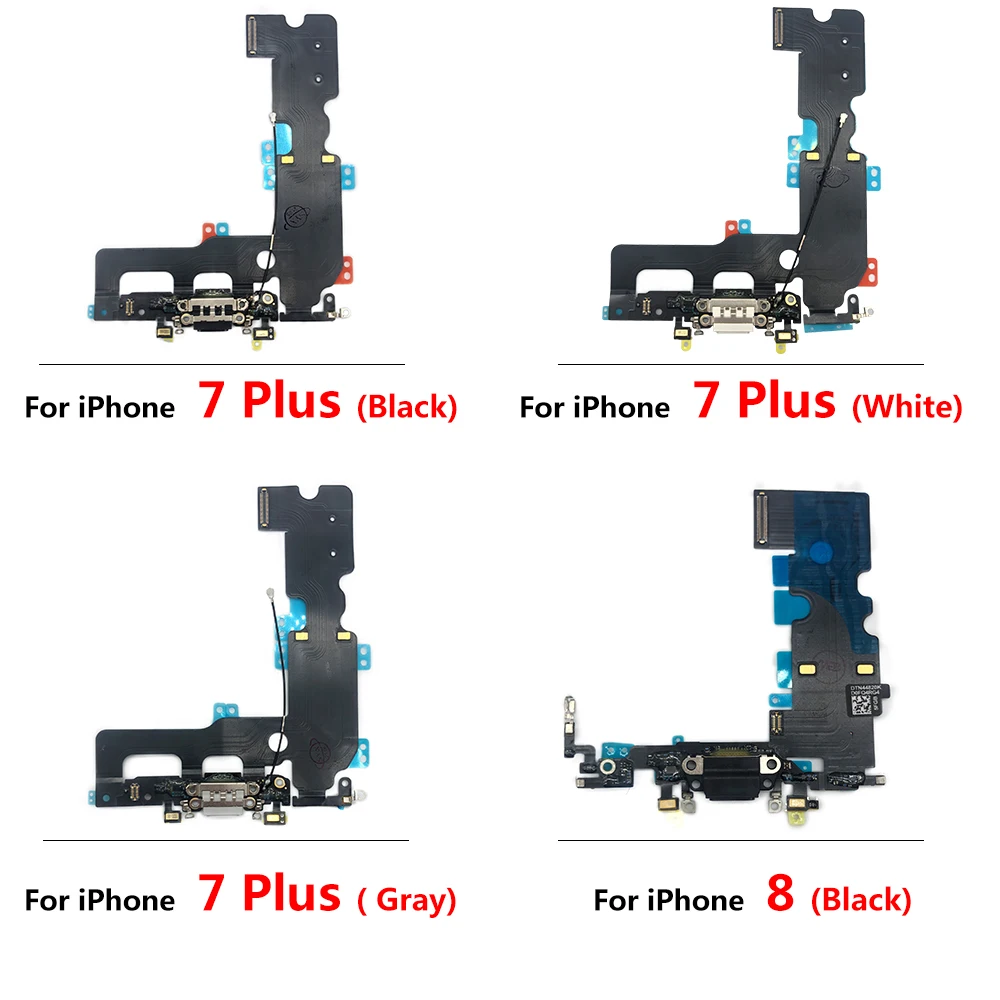 NEW Tested USB Charging Port Microphone Dock Connector Board Flex Cable Repair Parts For iPhone 7 / 7 Plus /  8 / 8 Plus