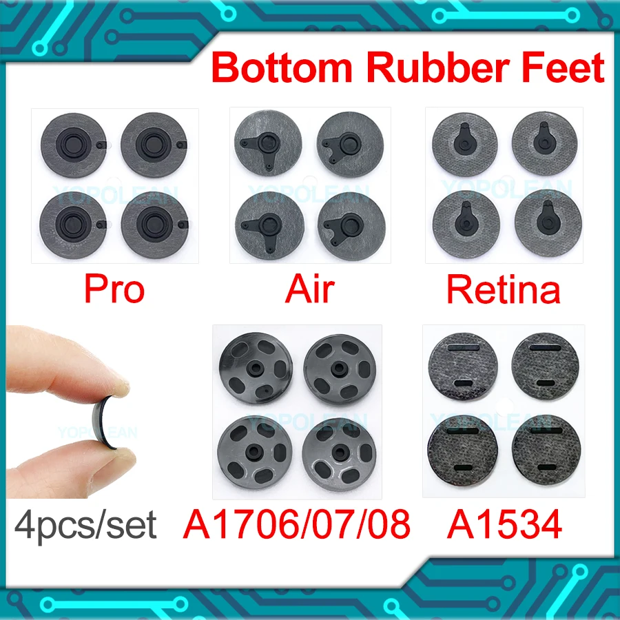 Nueva cubierta inferior pies de goma para Macbook Pro Air A1278 A1286 A1297 A1398 A1425 A1502 A1369 A1370 A1465 A1466 A1706 A1707 A1708
