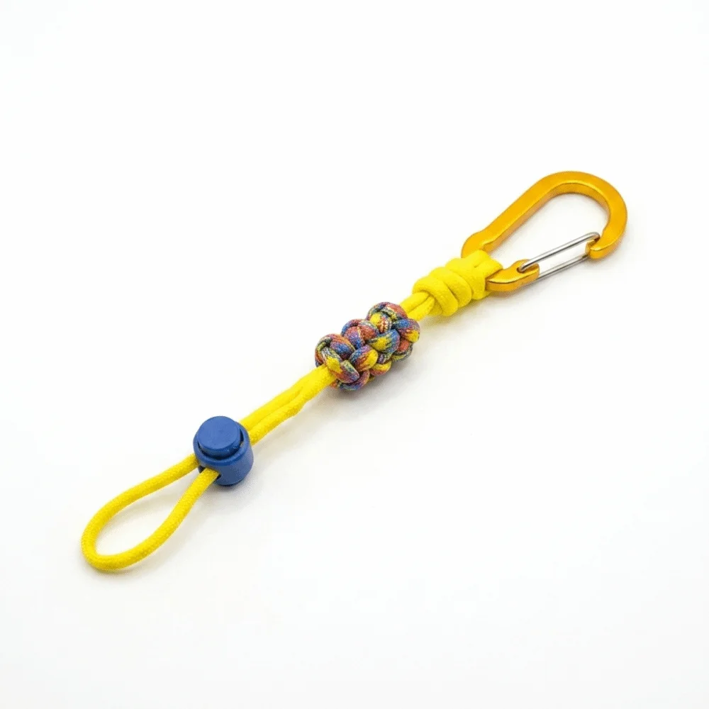 Alloy Water Bottle Lanyard Locking Carabiner Clip Braided Rope Backpack Hook Adjustable Durable Beverage Lanyard Mountaineering