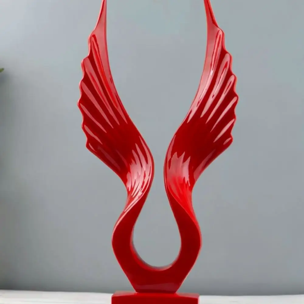 Premium Resin Angel Wings Figurine Minimalist Sculpture Luxury Home Decoration For Study Office Living Room Cabinet