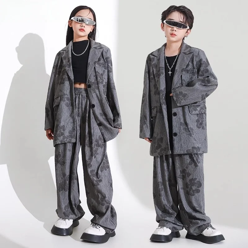 

Girl's Jazz Costumes Handsome Suit Hip Hop Hip Hop Hip Hop Catwalk Stage Fashion Costume Suit