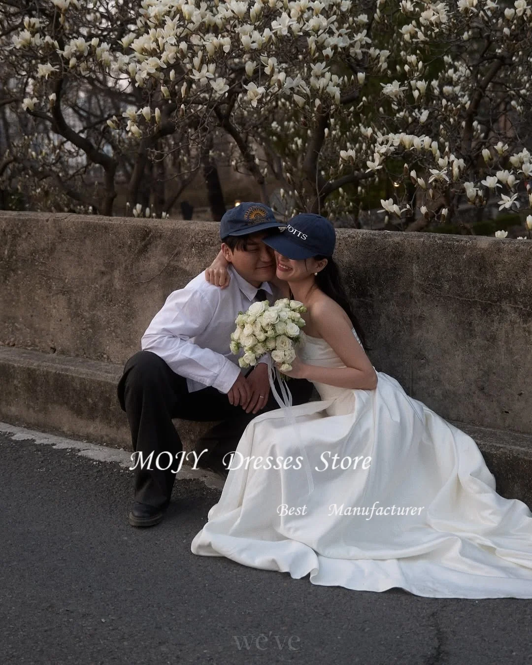Mojy elegante drapeado cetim vestidos de casamento sem mangas vestido de noiva sem costas personalizado até o chão sem costas robe de casamento
