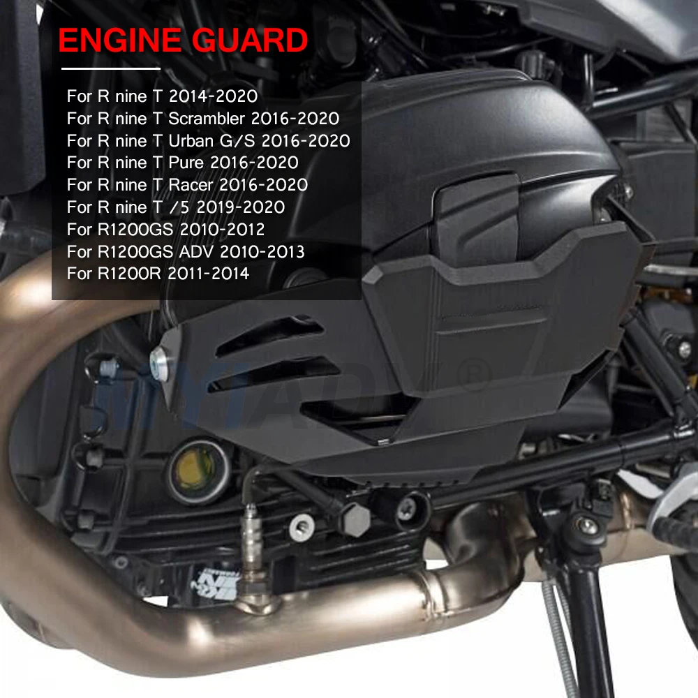 Protecteur de moteur de moto pour BMW R1200R R1200GS R 1200 GS RnineT R NINE T 9T, couvercle de protection de la tête de cylindre