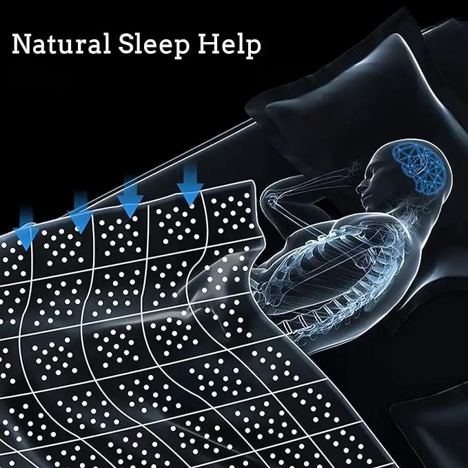 Weighted Blanket Twin Size Blue for Adults and Kids High Breathability Heavy Blanket Soft Material with Premium Glass Beads