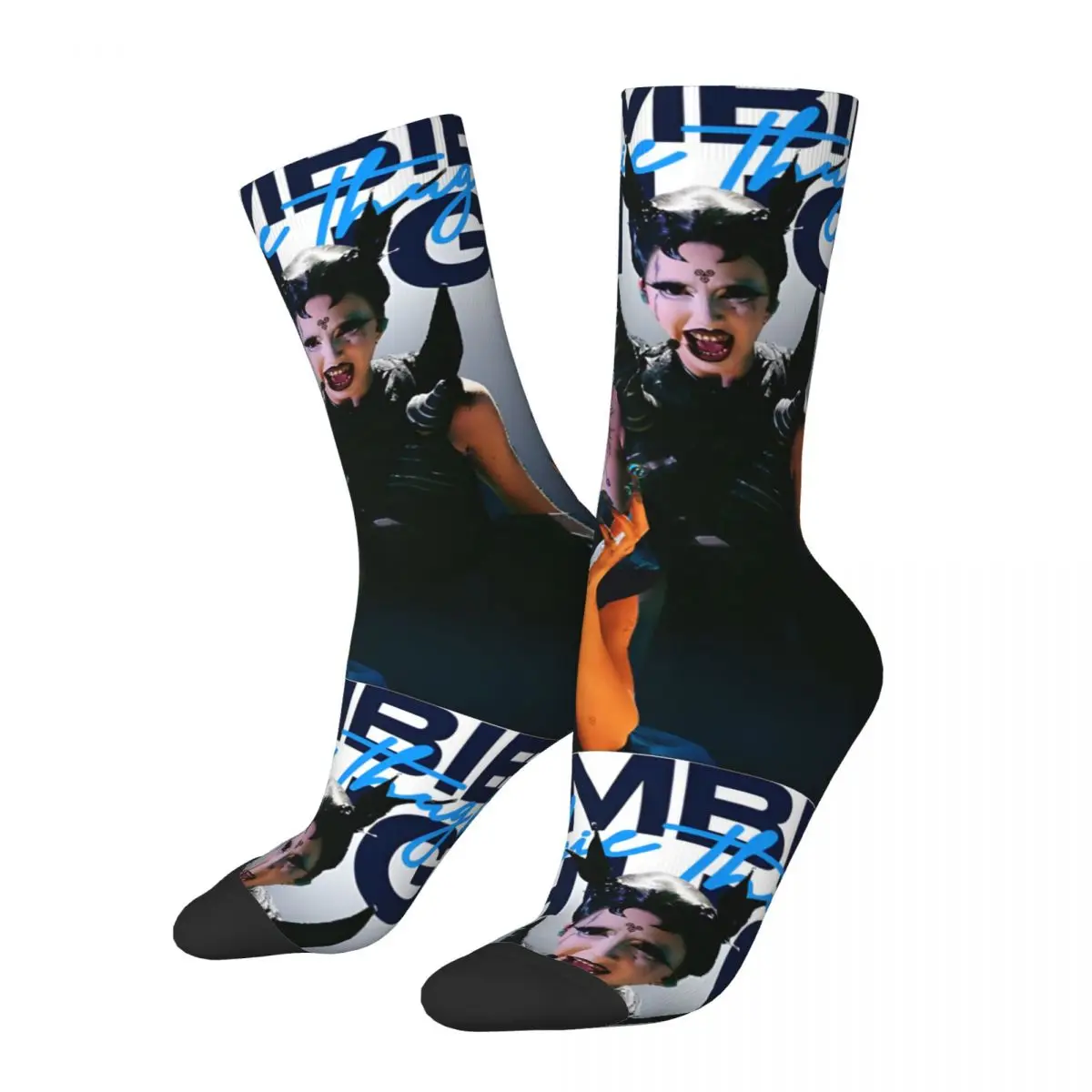 Doomsday Blue Eurovision 2024 Ireland Merch Men's Socks Vintage Harajuku Bambie Thug Street Style Novelty Seamless Crew Sock