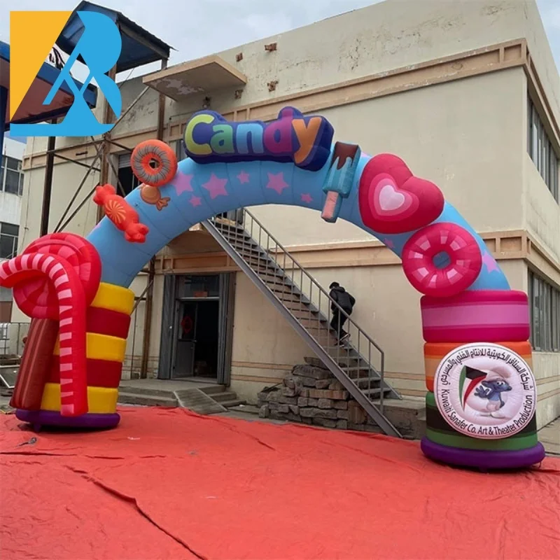 Custom Built Event Party Supplies Giant Inflatable Candy Arch for Decoration Toys