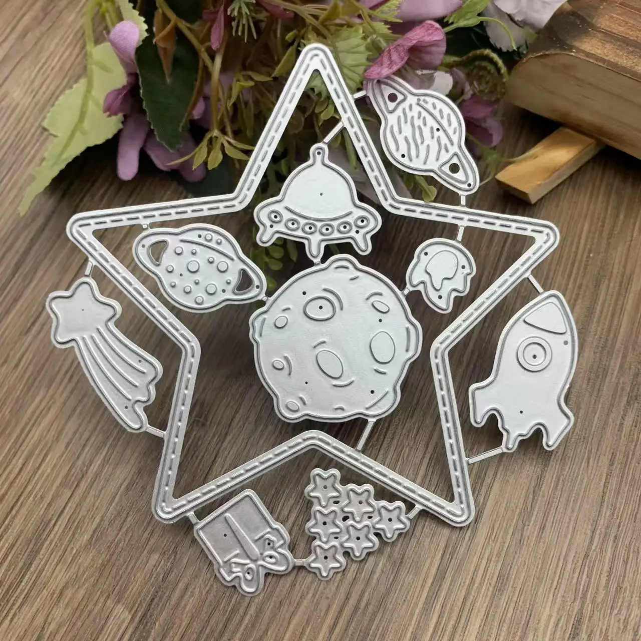 Space Planet Star Frame Metal Cutting Dies DIY Scrapbook Card Paper Craft Embossing Molds