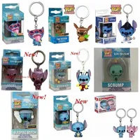 New FUNKO Pocket Elvis Lilo Angel Stitch scrump Keychain Summer Stitch 626 Exclusive Vinyl Action Figures Collection Model Toys