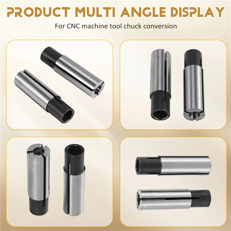 【Popular】6Pcs 1/4 Inch To 1/8 Inch Cnc Engraving Bit Router Adapter Convert For Engraving Machine Tool