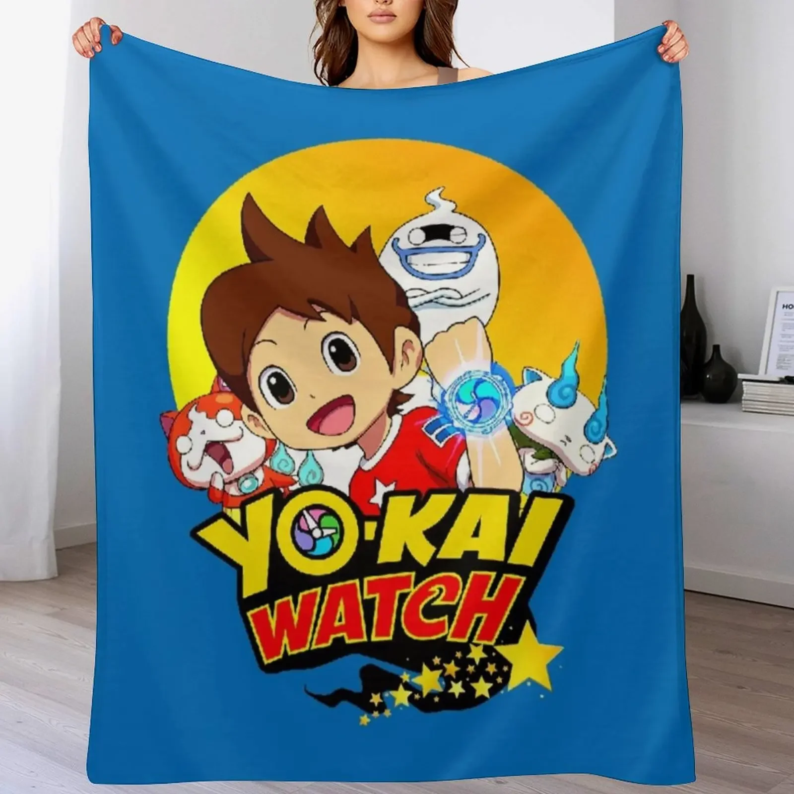 

yokai-watch Throw Blanket Sofa Decorative Sofa Retros Loose Blankets