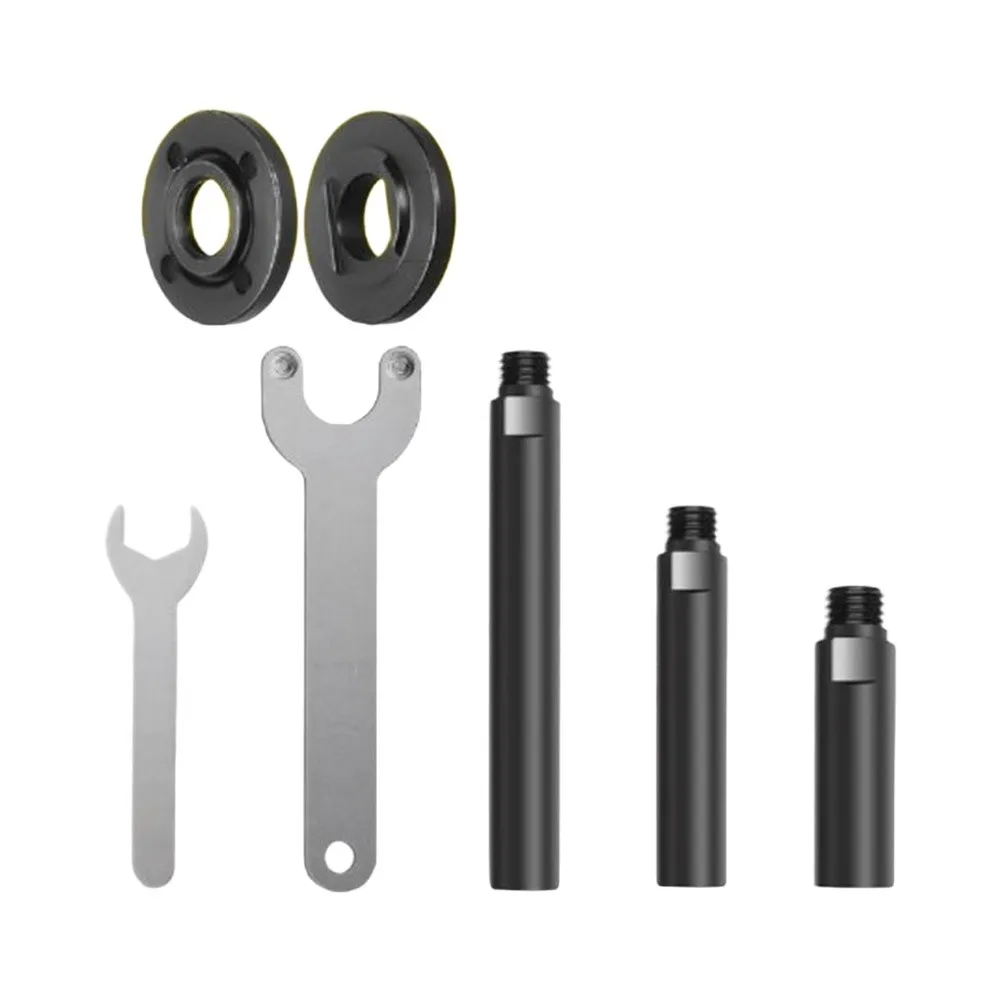 Professional 5/8in-11 Angle Grinder Extension Rod Kit: 3 Polishing Adapters With Wrenches For…