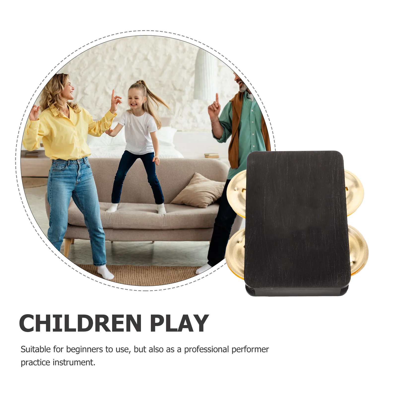 

Cajon Bell Accessory Percussion Instrument Jingle Bell Fixed Sticky Design for Cajon Rhythm Music Enlightenment