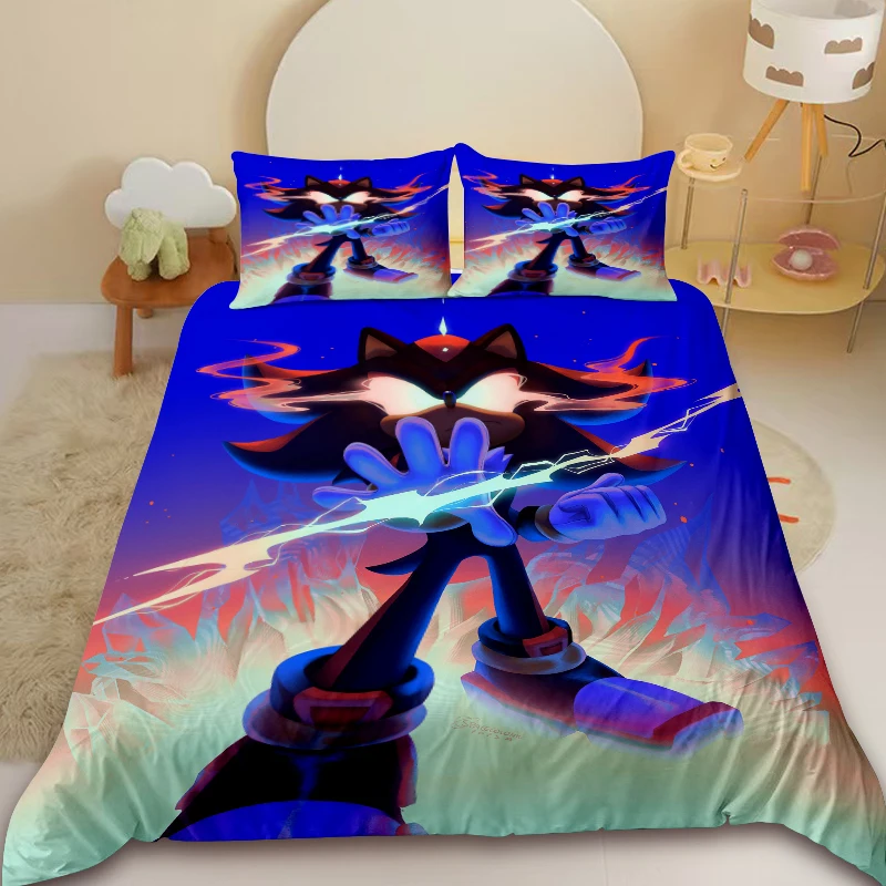

Sonic Blue Lightning Duvet Cover, unisex, includes duvet cover and pillowcases. Ideal for bedrooms, bedding children's rooms.
