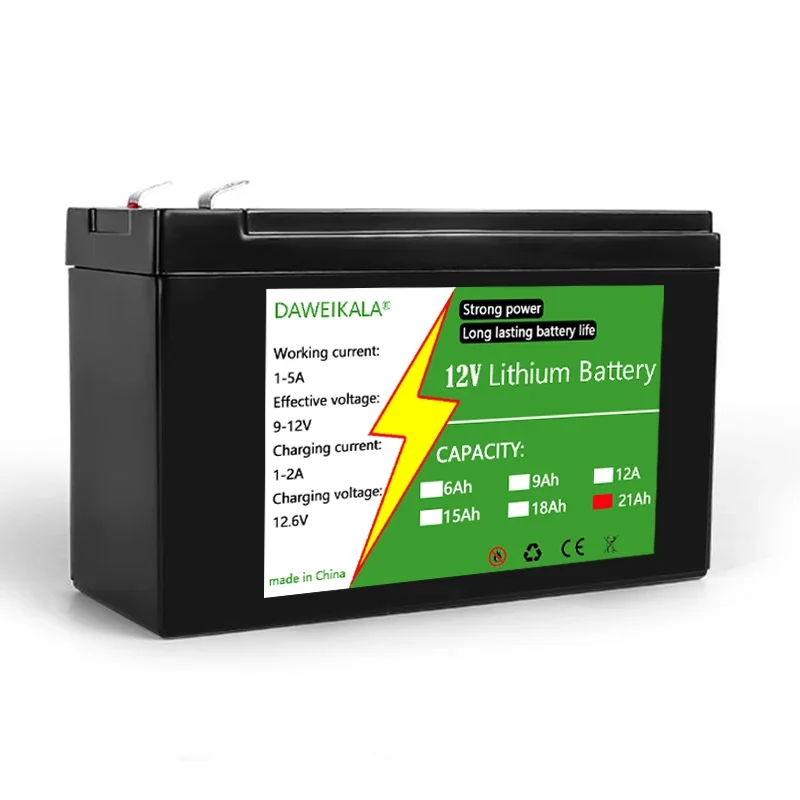12V 3Ah-21Ah 18650 Lithium Battery Pack 3S2P-3S7P Rechargeable Battery for Solar Energy Electric LED Battery 12.6v 3A Charger