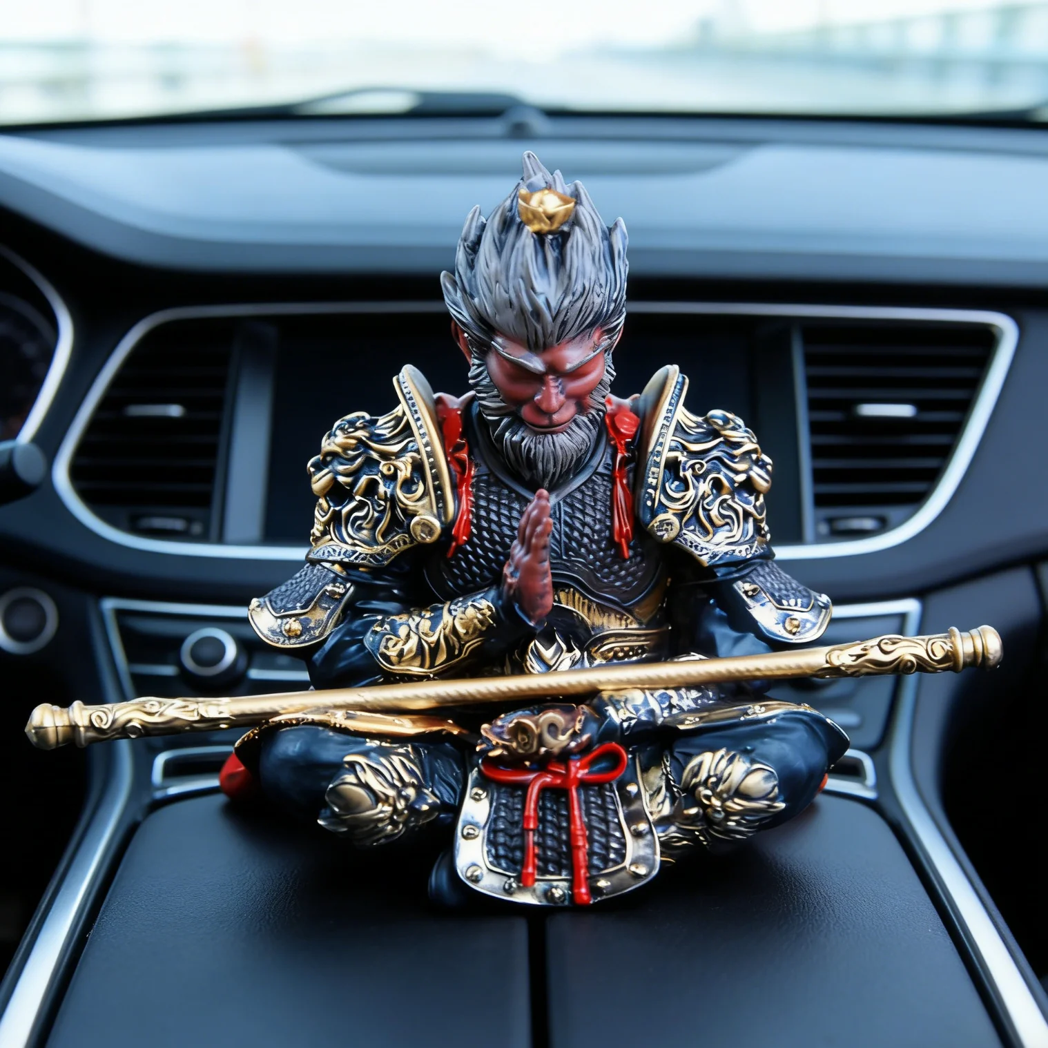 1pc Sun Wukong Action Figure Car Ornament Realistic Design Dashboard Decoration for Car Interior Decor