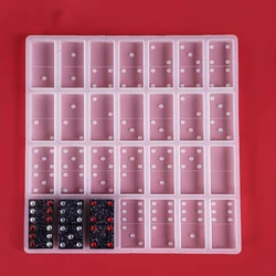 Silicone Dominoes Jogo Toy Fazendo Mold, Molde DIY, Resina Epóxi Artesanato, Ferramenta de fundição