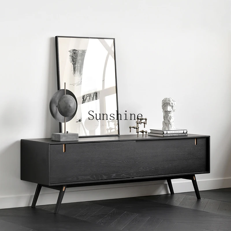

Nordic simple modern solid wood TV, design, small apartment bedroom light luxury, high-end lockers