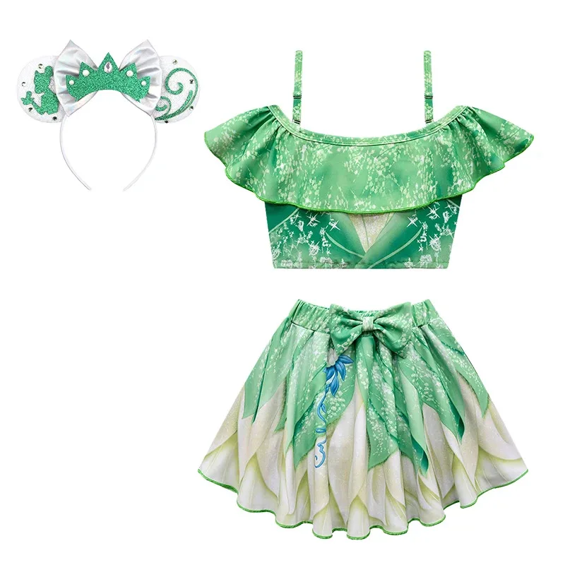 بدلة سباحة أنيمي 2022 جديدة للفتيات ملكة الثلج إلسا آنا الأميرة ملابس سباحة للأطفال قطعة واحدة رابونزيل ميليندا تيانا باب 72th #3