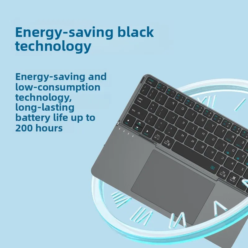 New wireless keyboard with touch Bluetooth keyboard notebook split magnetic bracket folding keyboard