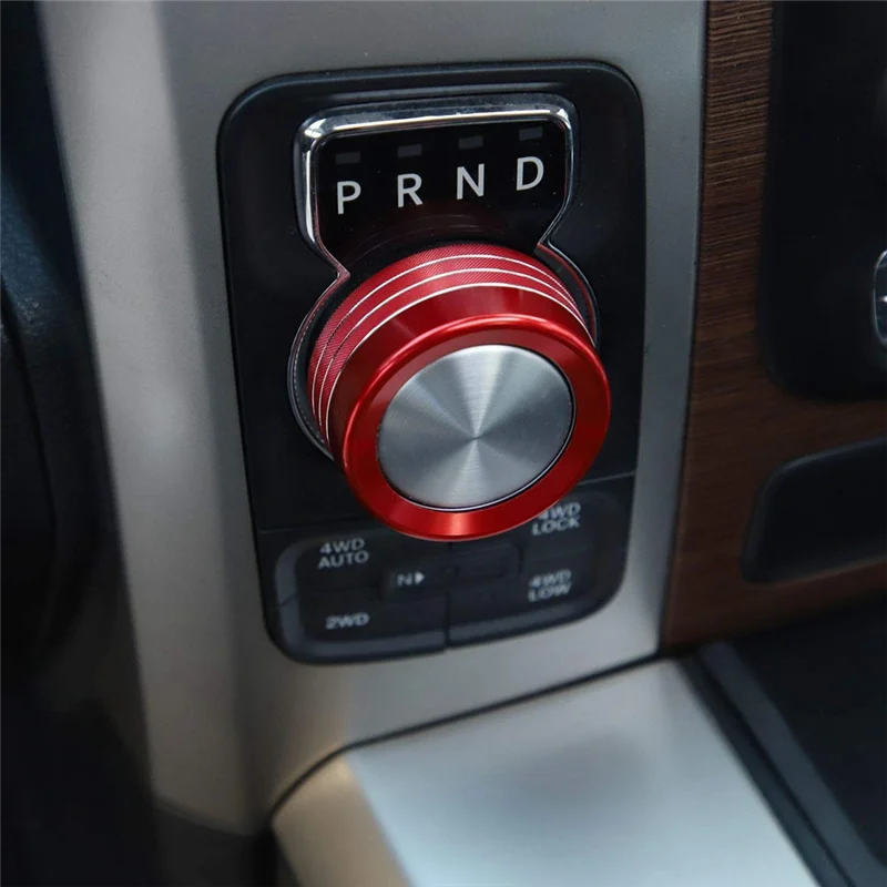N30R_MA Gear Shift Switch Knob Cover Trim Aluminum for Dodge RAM 2013-2017