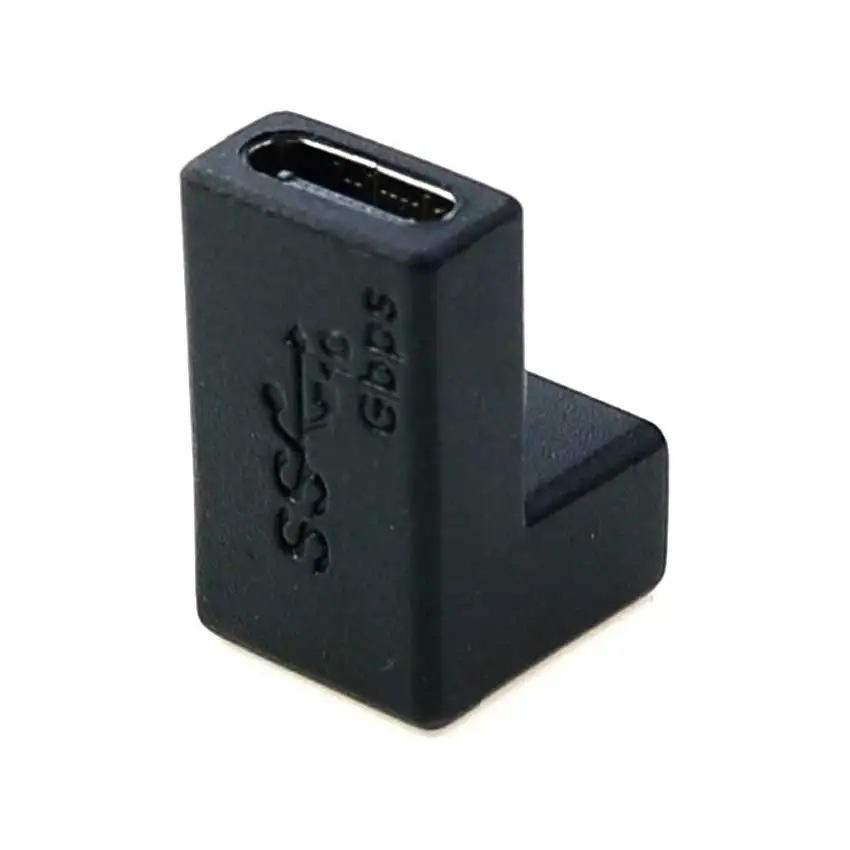 Yuxi-USBCアダプター,U字型ストレートアングルアダプター,メスタイプc,オス,データアダプター