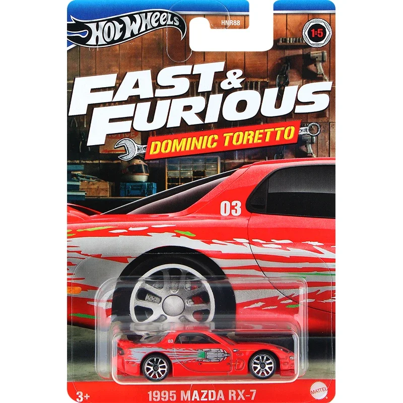 

Mattel Hot Wheels Форсаж Доминик Торетто автомобиль 1995 Mazda RX-7 Игрушки для мальчиков 1/64 литые модели автомобилей коллекционный подарок