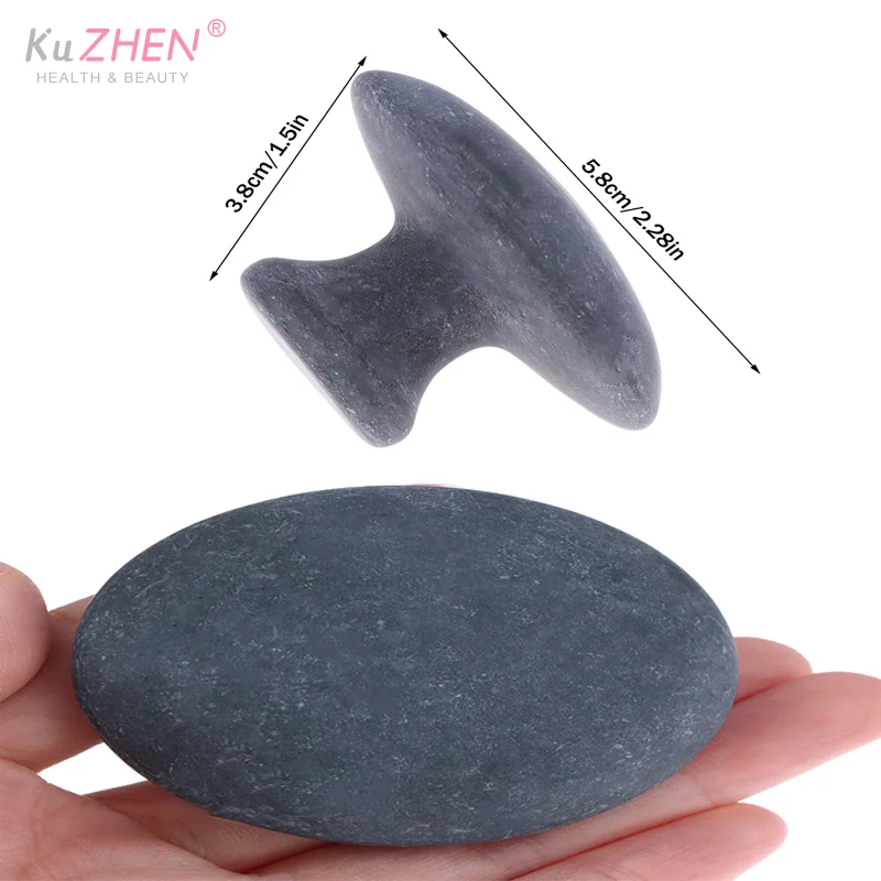 

1Pc Meteorite Smooth Mushroom Shape Face Massage Stone Lava Basalt Hot Stone For Spa Massage Therapy Body Facial Massage Stone