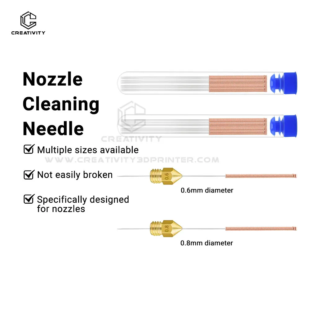 High-Quality 3D Printer Nozzle Cleaning Kit 0.6/0.8 mm 3D Printer Nozzle Cleaner For  Bamboo Lab A1 X1 P1 3d printer