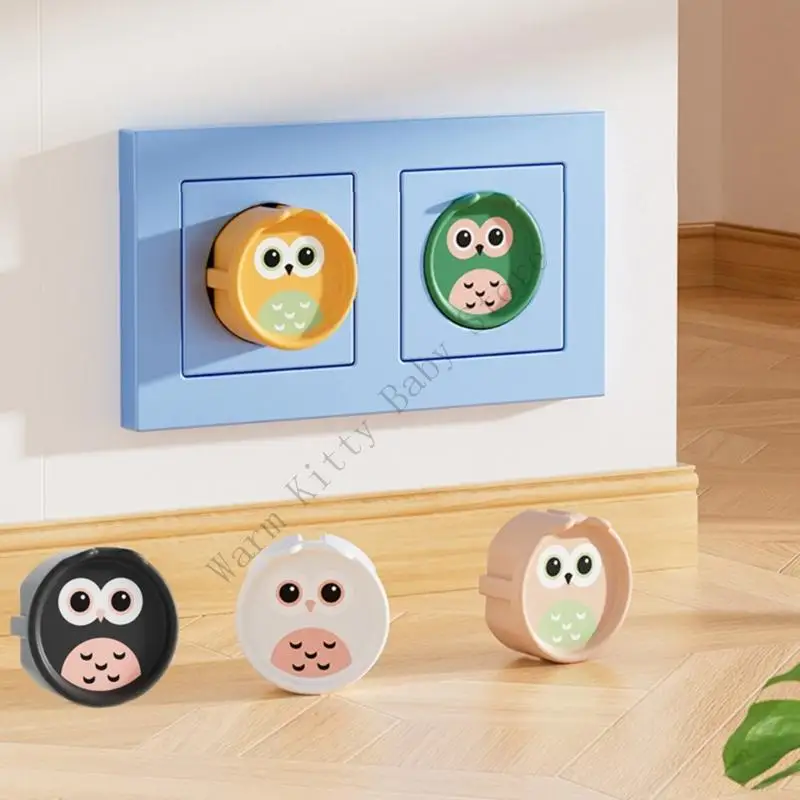 Immagine 4: 6 pezzi coperture protettive per prese per bambini di sicurezza in silicone morbido per cartoni animati coperture protettive per prese standard europee antipolvere anti-shock