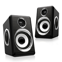 Computer Stereo 1 Pair USB+AUX Wired Computer Speakers Bass Reinforcement 4 Diaphragm for Laptop Desktop 8W High Power