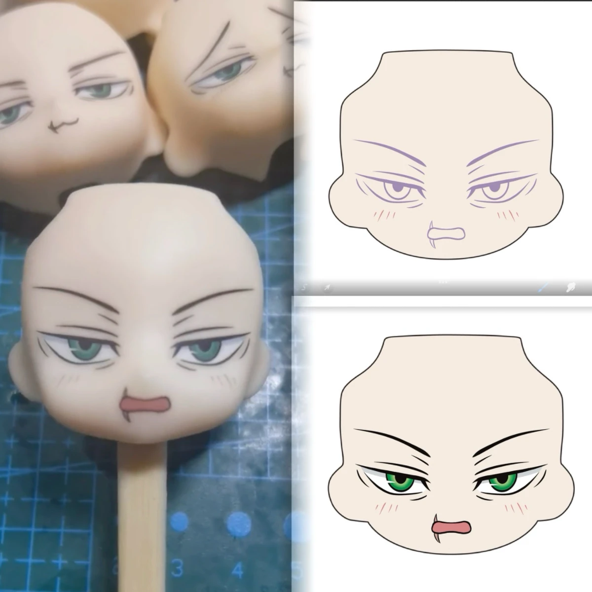 

Commission Request GSC Ob11 Ob22 OC Face Anime Game Cartoon Custom Photo Water Paste Faceplates Doll Accessories DIY Gift