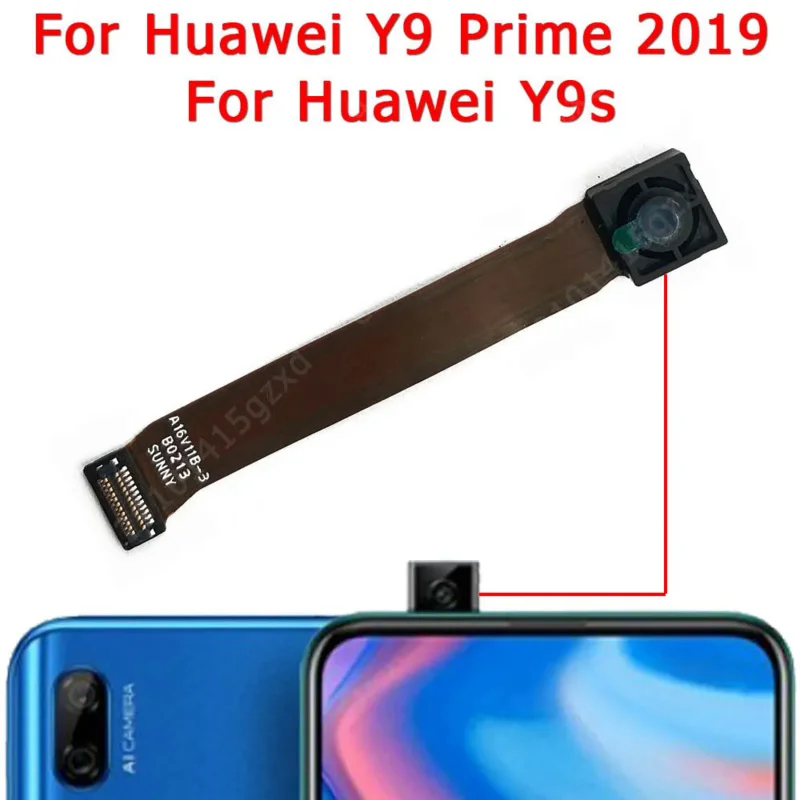 For Huawei Y9 Prime 2019 Y9s Front Camera Frontal Main Facing Small Camera Module Flex Replacement Repair Spare Parts