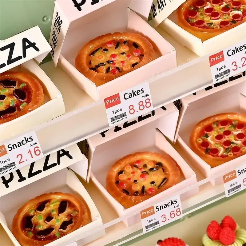 10 PCS Puppenhaus Miniatur Simulierte Pizza Modell Küche Lebensmittel Zubehör Für Puppe Haus Dekor Kinder Pretend Spielen Spielzeug Geschenk
